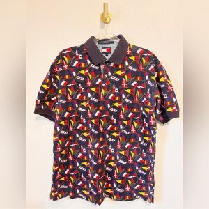 Tommy Hilfiger Vintage UNISEX 100% Cotton Flag Polo Shirt Size M